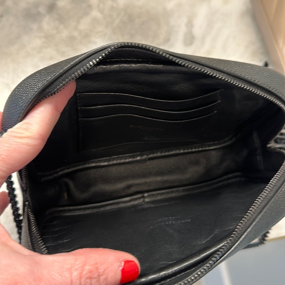 YSL Mini Lou Pebbled Leather Camera Bag - Picture 9 of 12